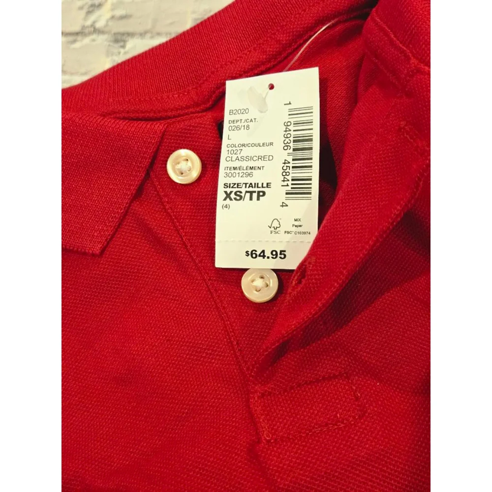 The Children's Place Polo Shirt, XS, Sz 4, Red, NIOP, 5 Polos Included
